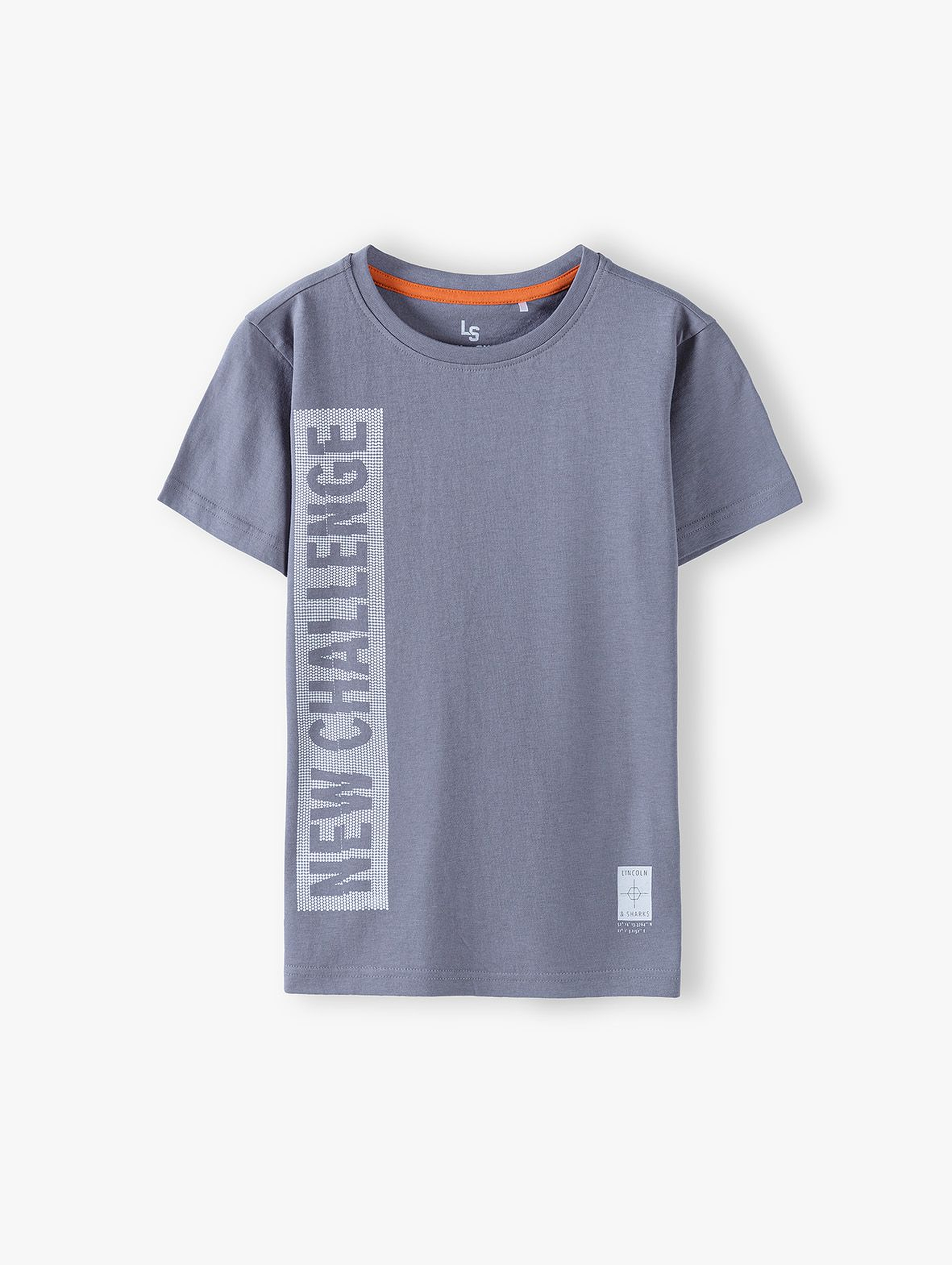 Bawełniany t-shirt chłopięcy z napisem- New Challenge