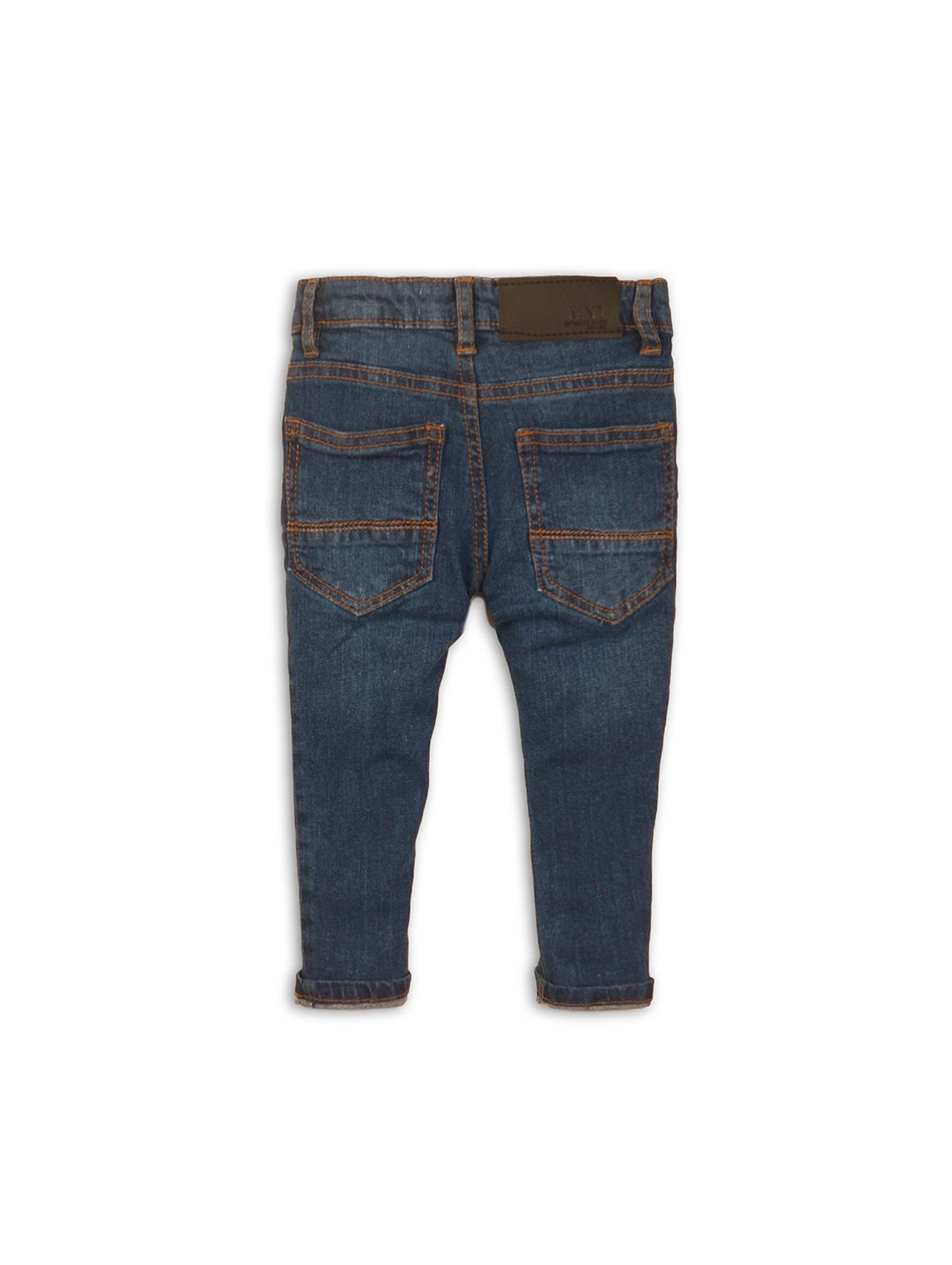 Niebieskie spodnie jeansowe dla chłopca rozm 92/98