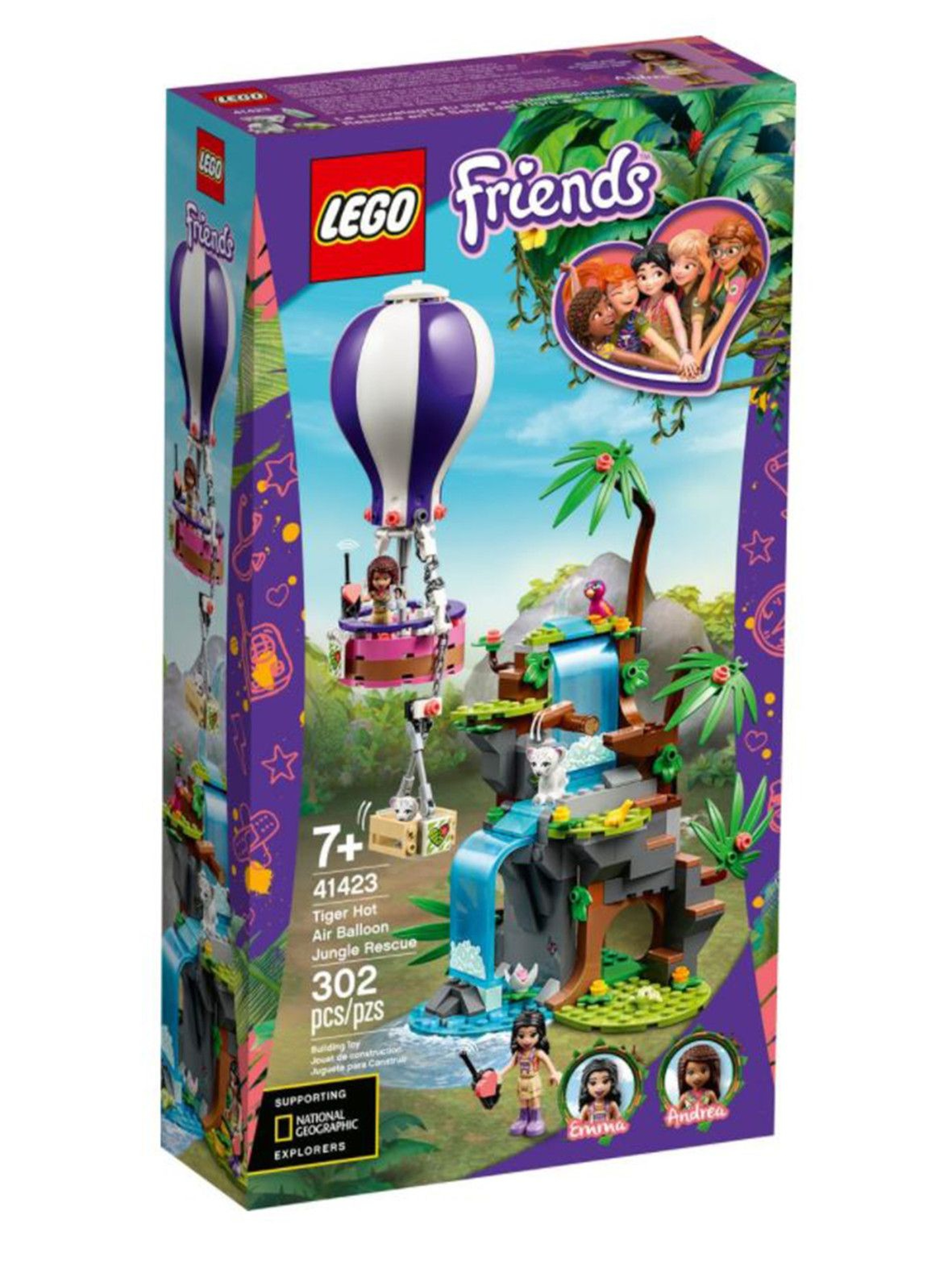 Lego Friends - Balonem na ratunek tygrysowi - 302 elementy wiek 7+