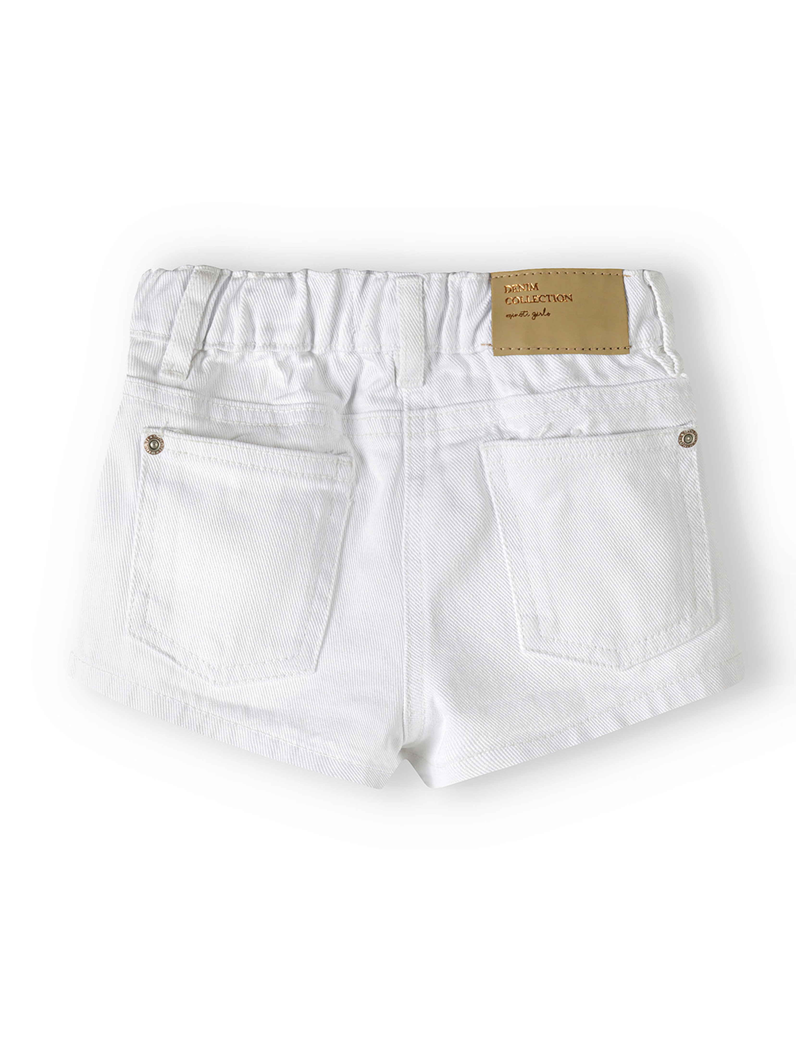Białe szorty jeansowe dla małej dziewczynki