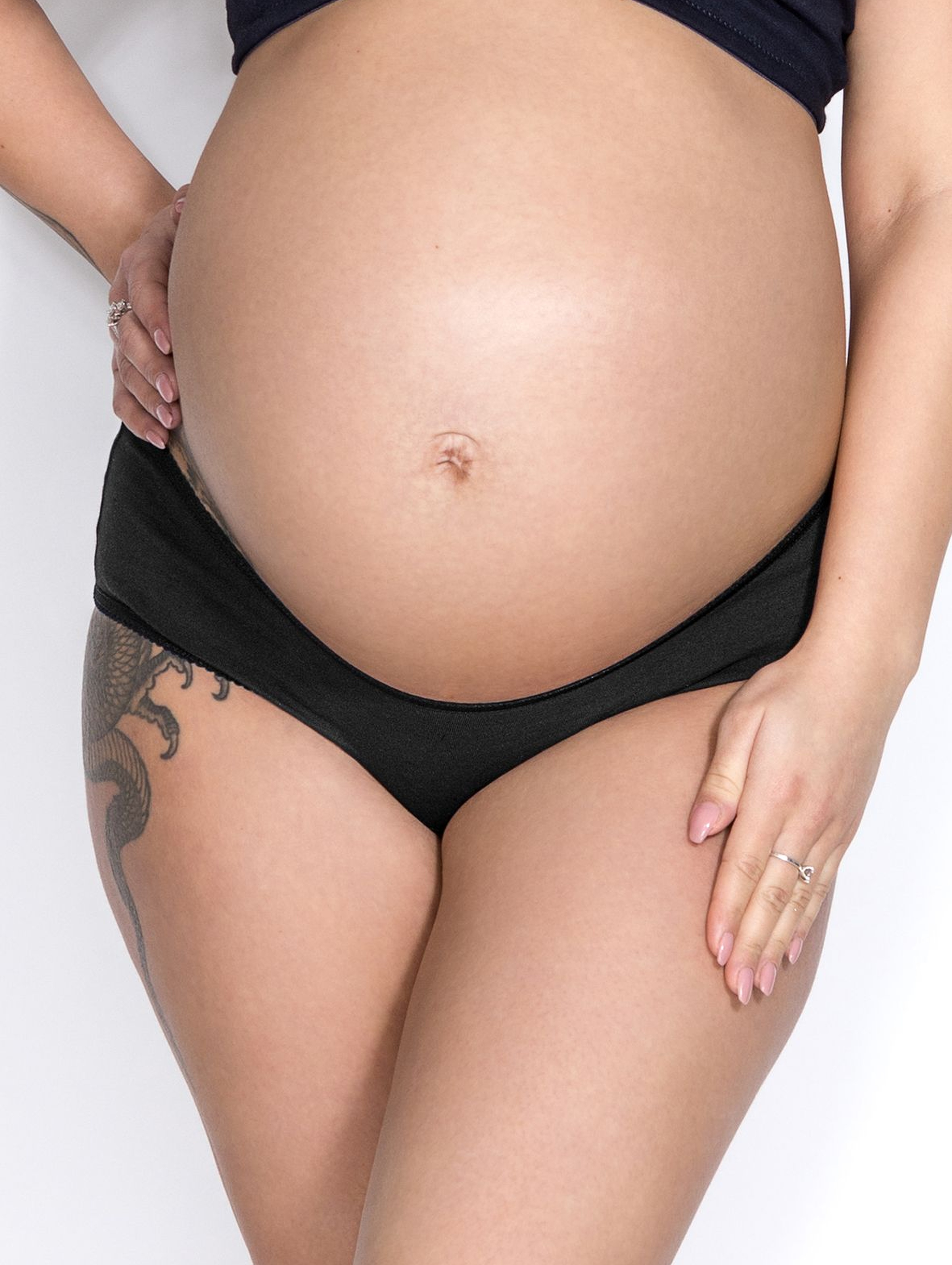 Figi ciążowe pod brzuch MAMA PANTY - czarne
