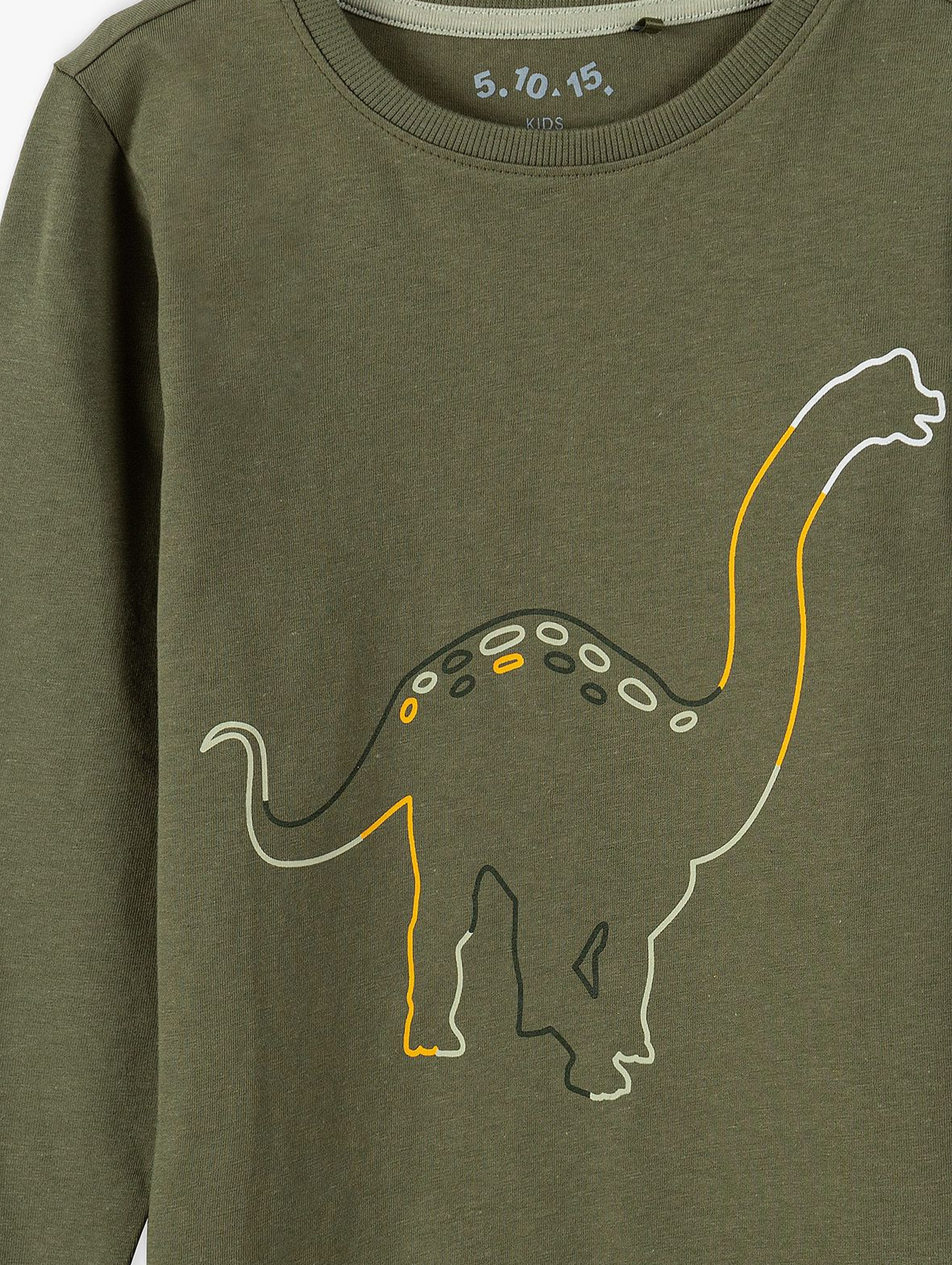 Bawełniana bluzka chłopięca z długim rękawem Dino