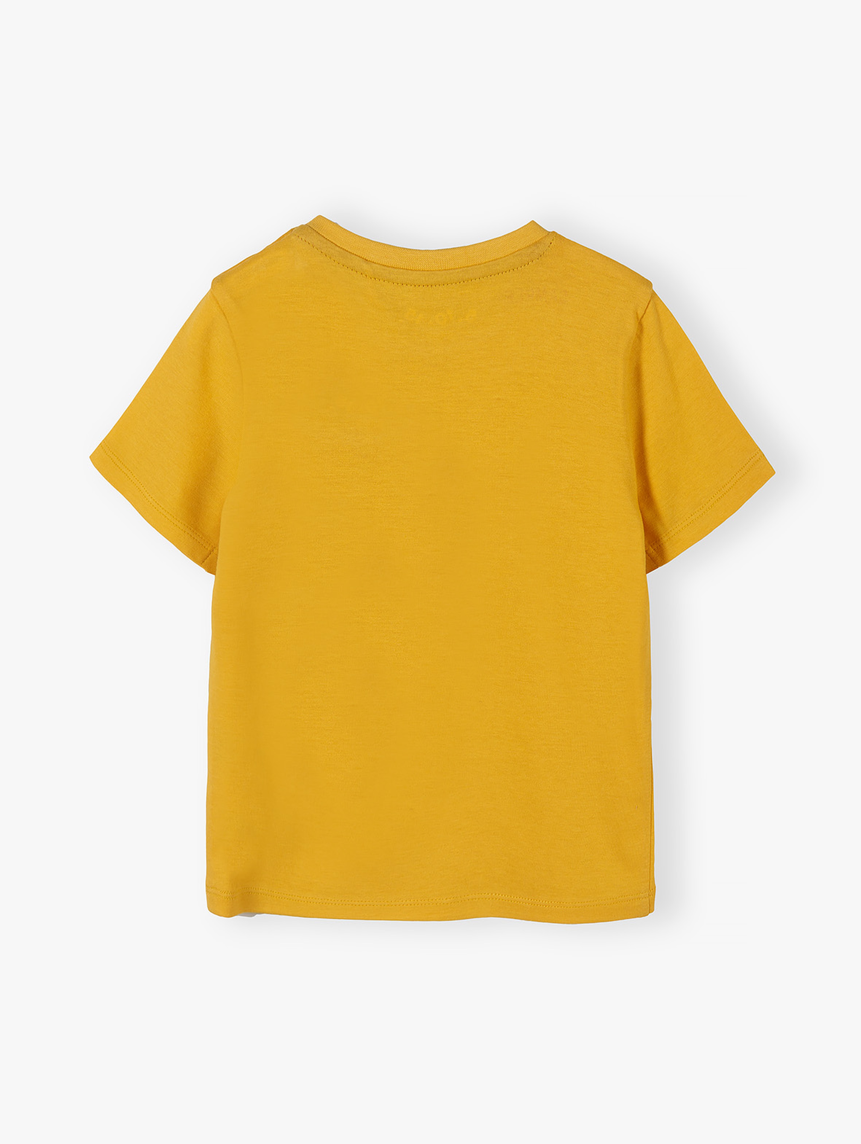 Pomarańczowy bawełniany t-shirt niemowlęce z kieszonką