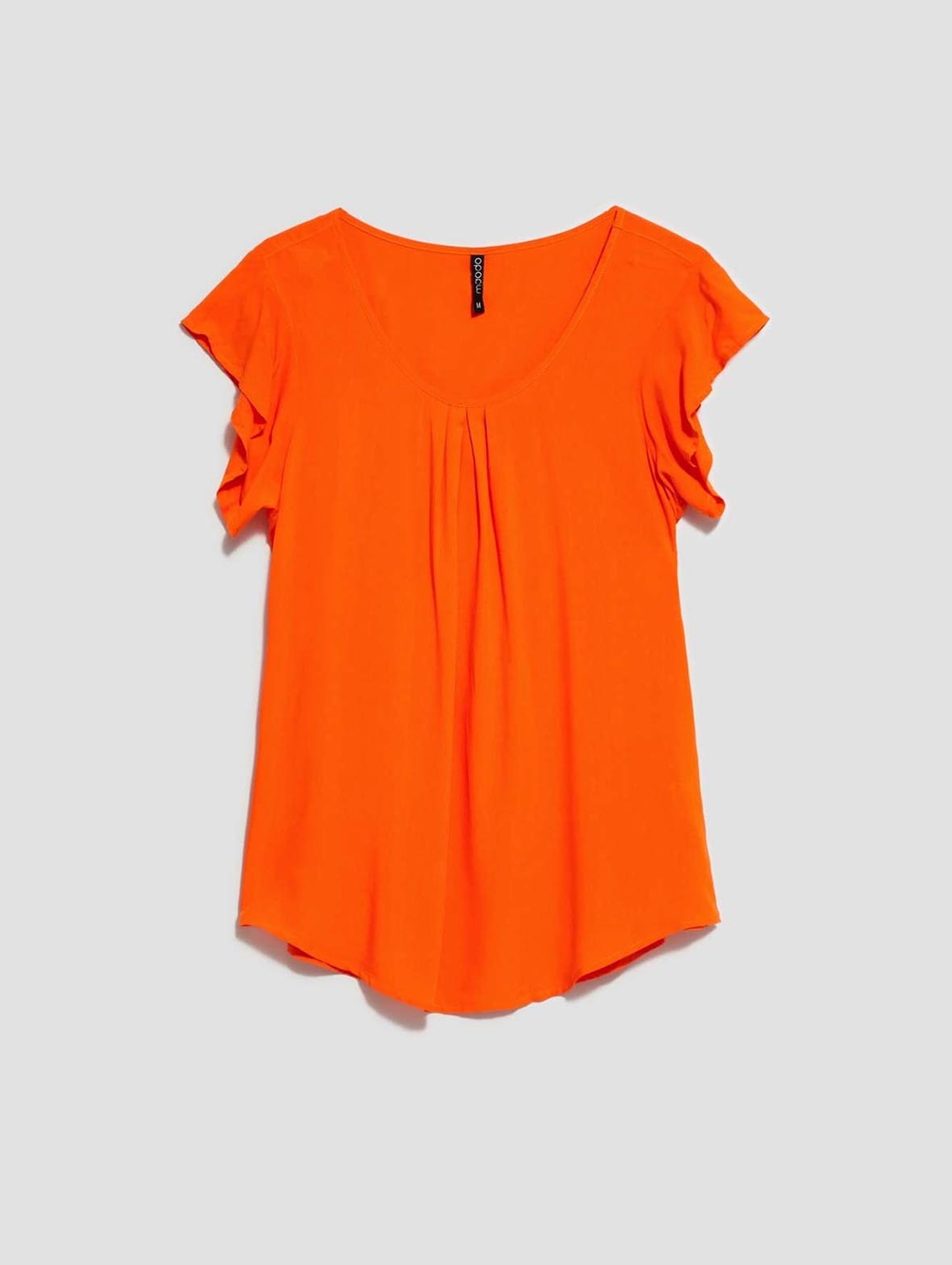 Pomarańczowa bluzka z krótkim rękawem