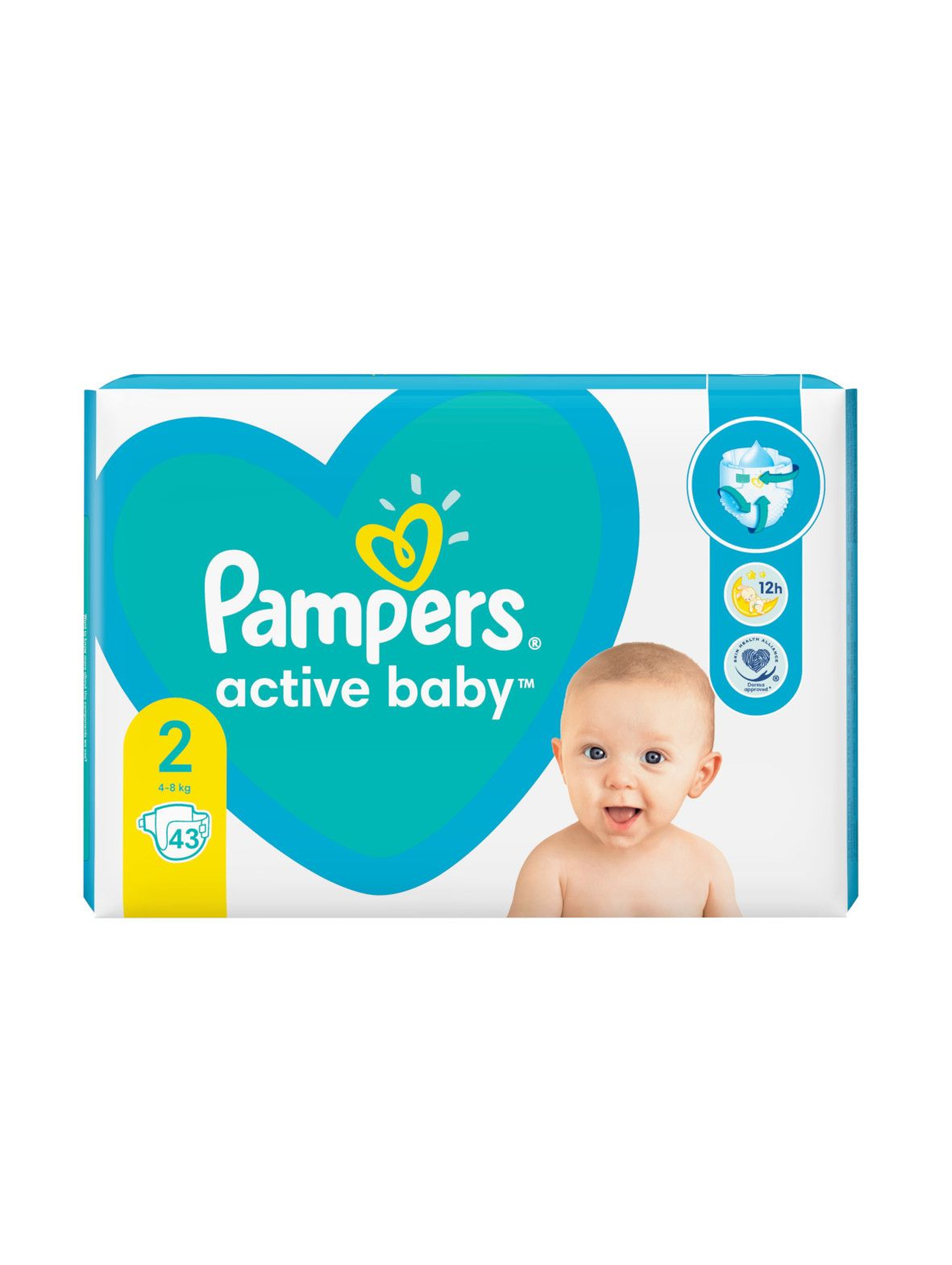 Pampers Active Baby, rozmiar 2, 43szt, 4-8kg