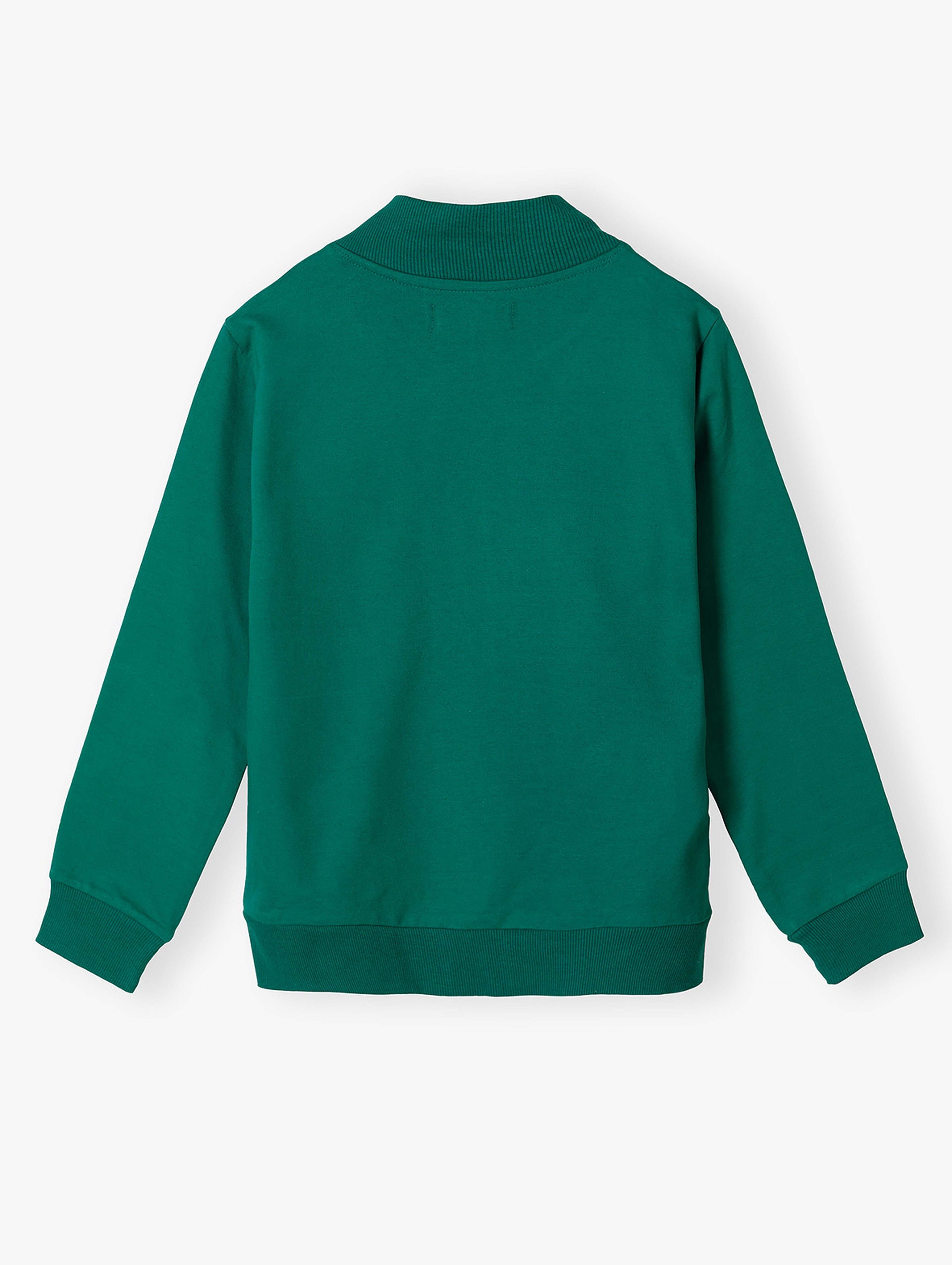 Bluza chłopięca bawełniana rozpinana zielona