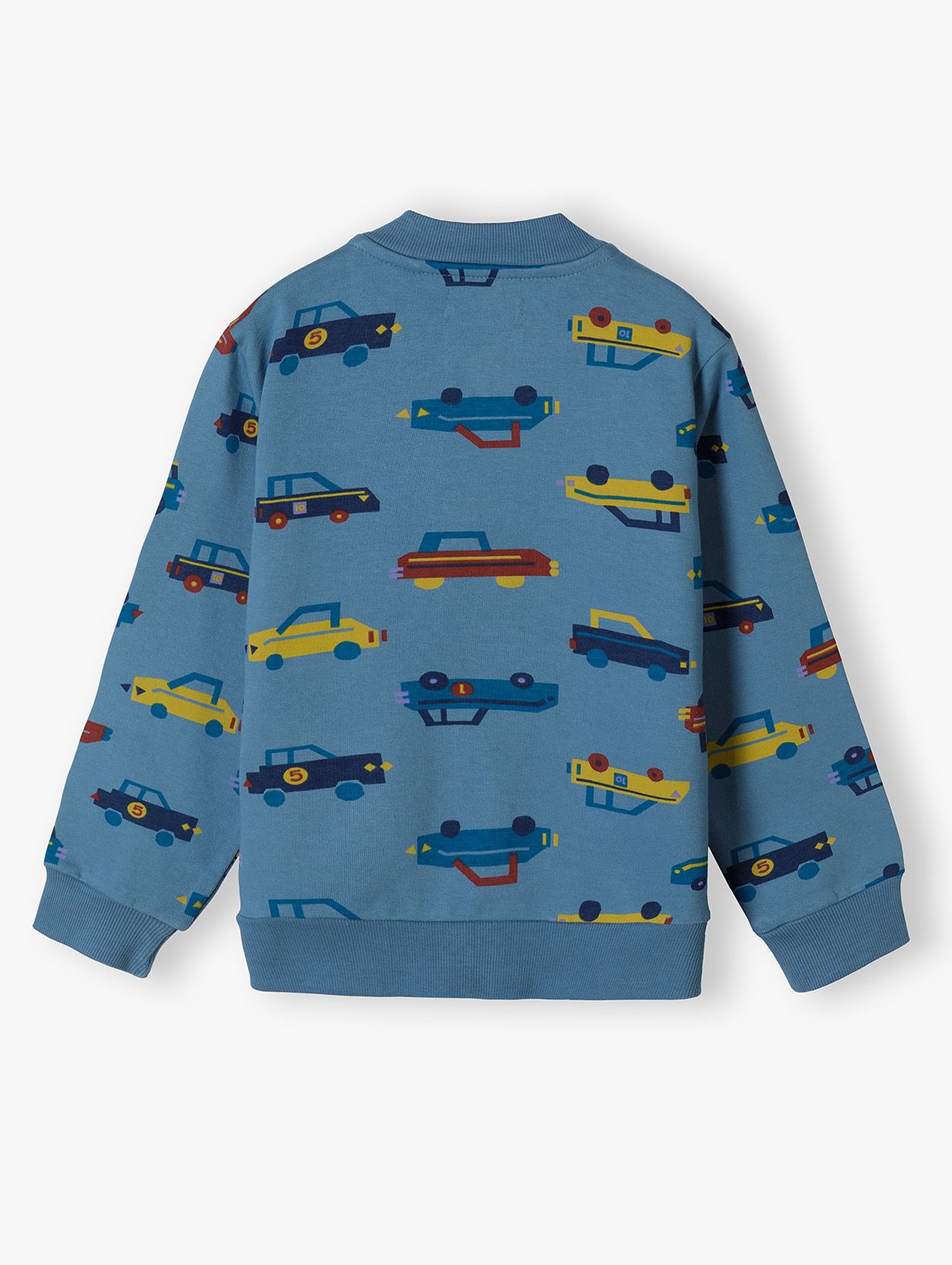 Bluza chłopięca bawełniana niebieska z autami