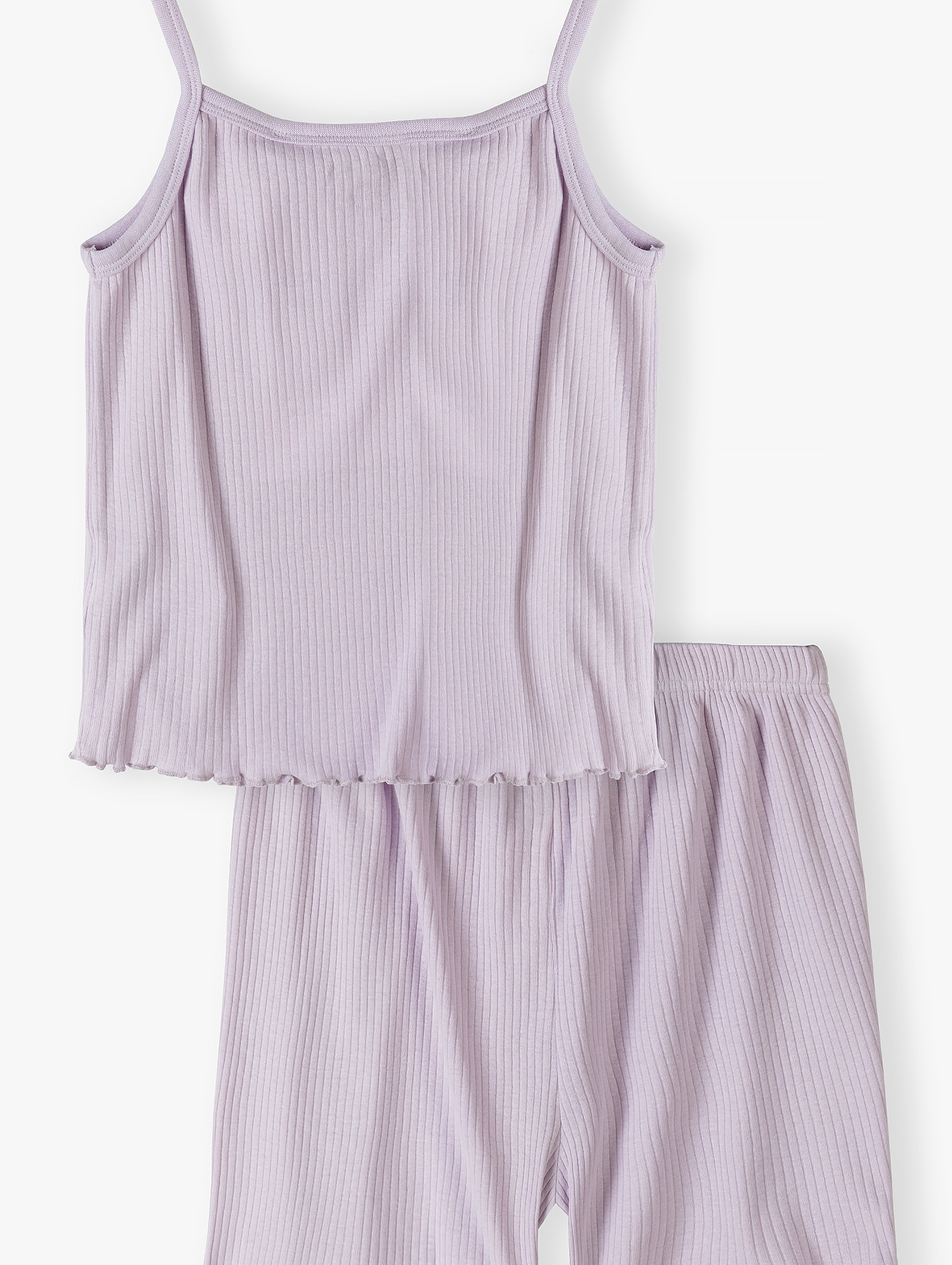 Piżama dziewczęca fioletowa w prażki
