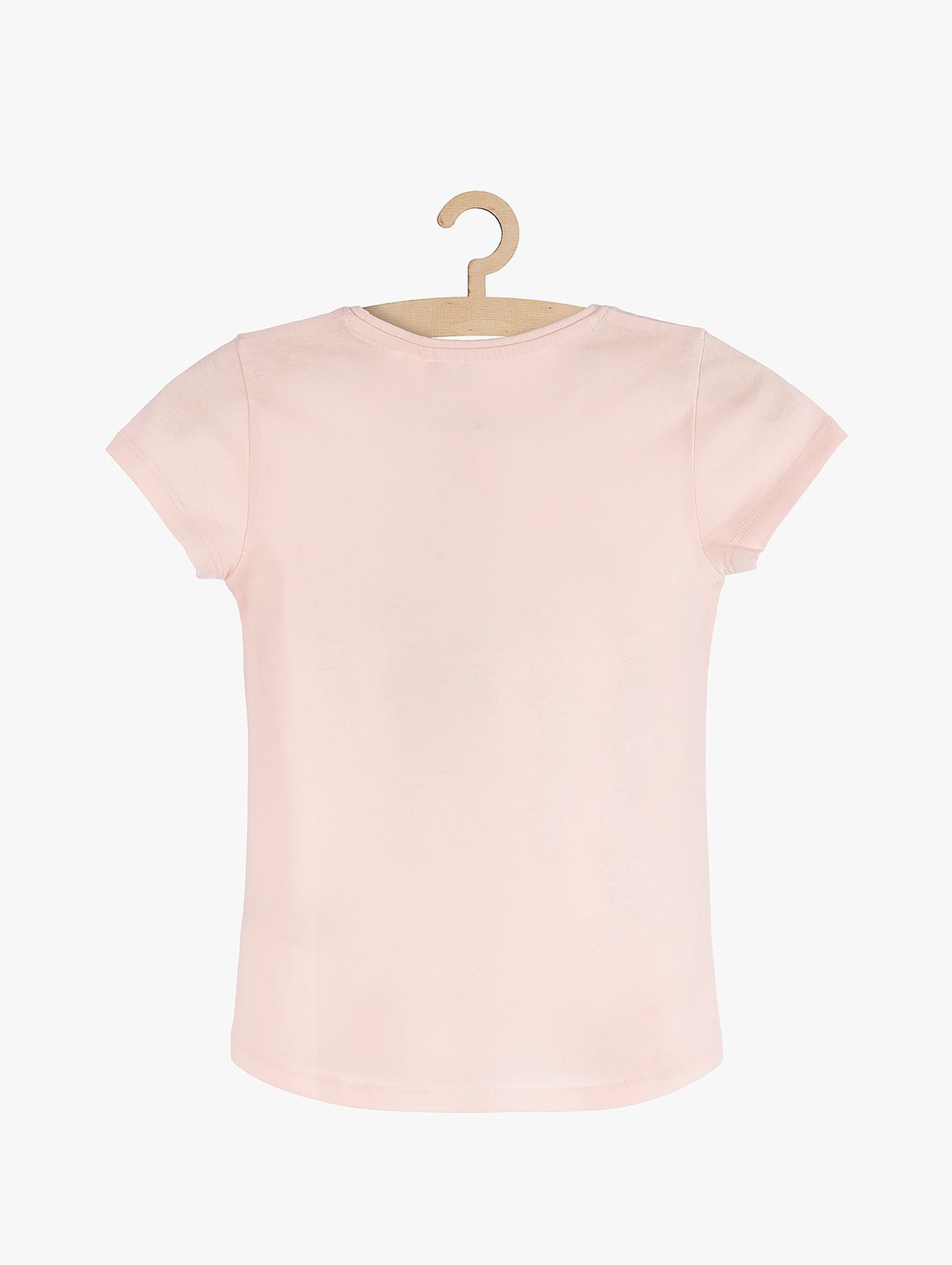 Różowy t-shirt z serduszkiem z przodu