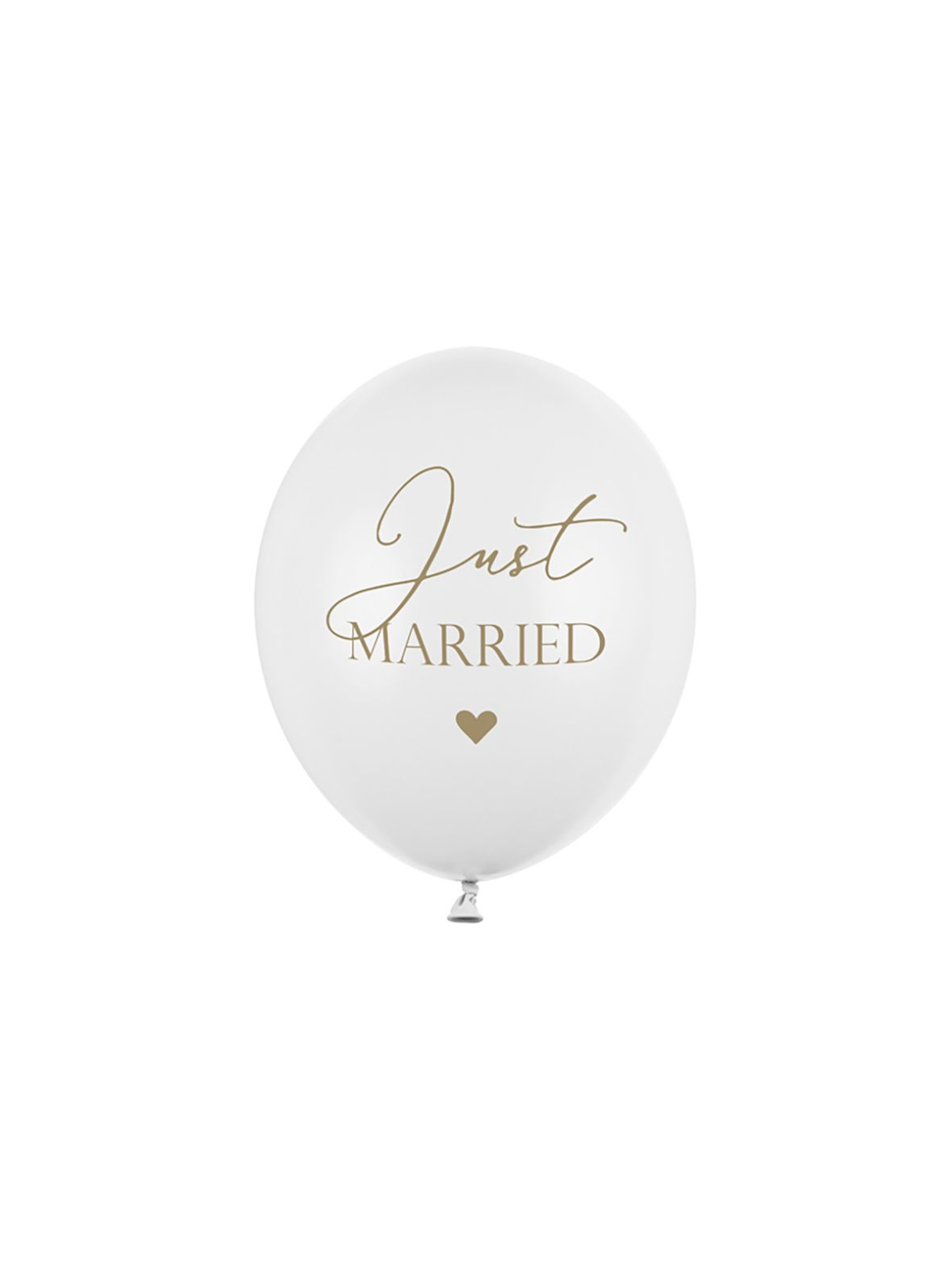 Balony Just Married 30 cm - Pastel Pure White 50 szt