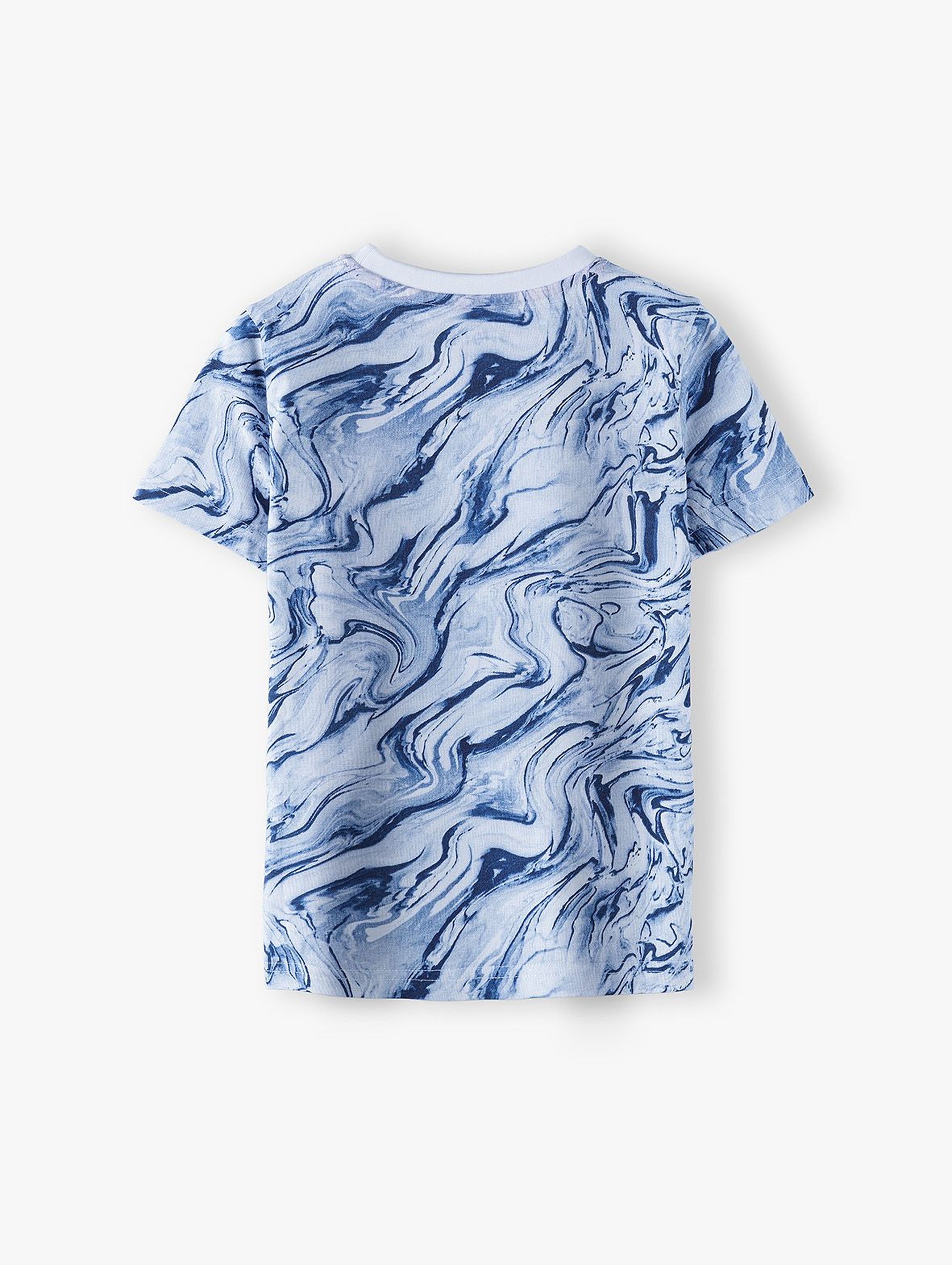 Bawełniany t-shirt chłopięcy- niebieski