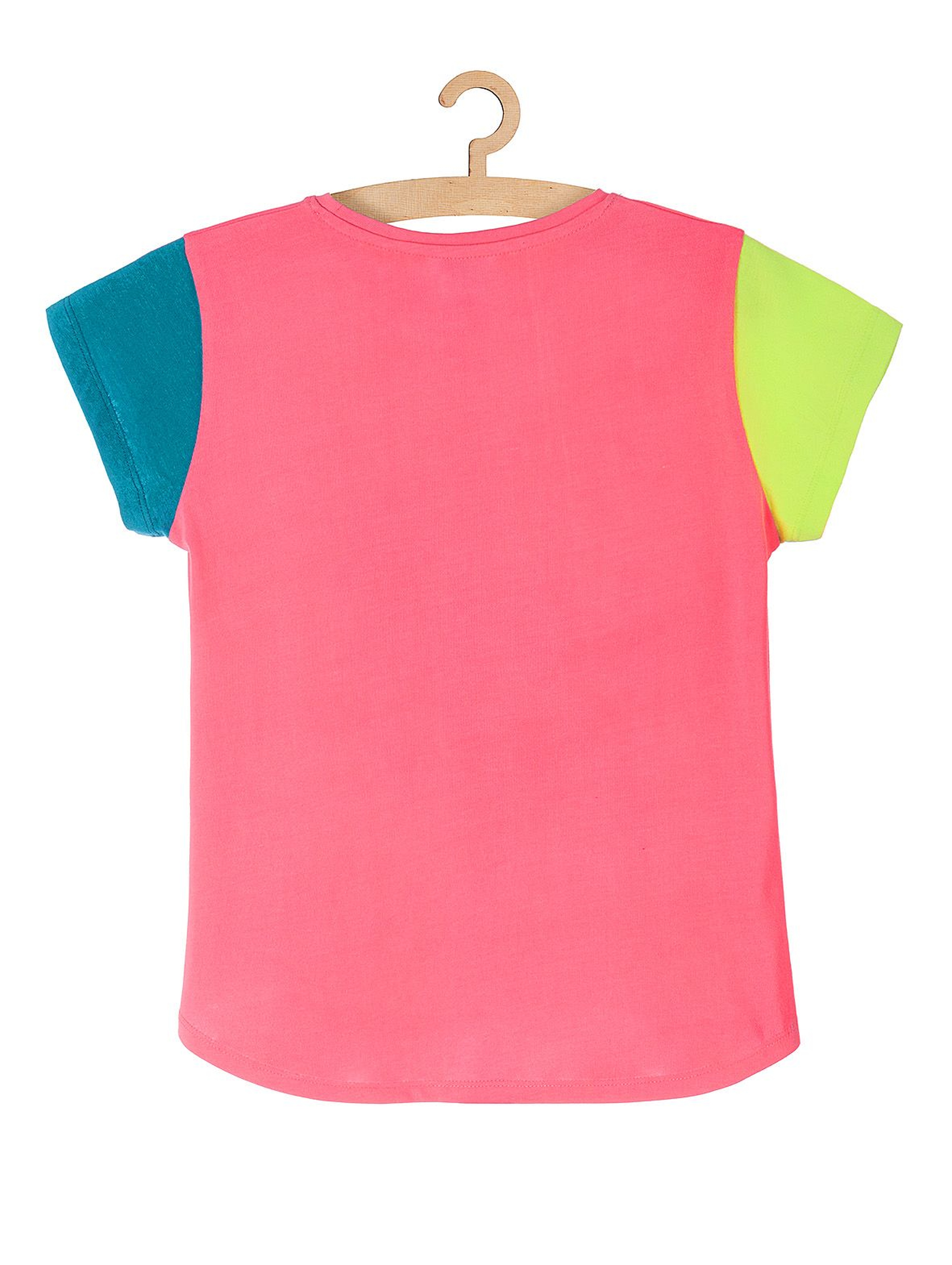 Koszulka dziewczęca dzianinowa w neonowych kolorach