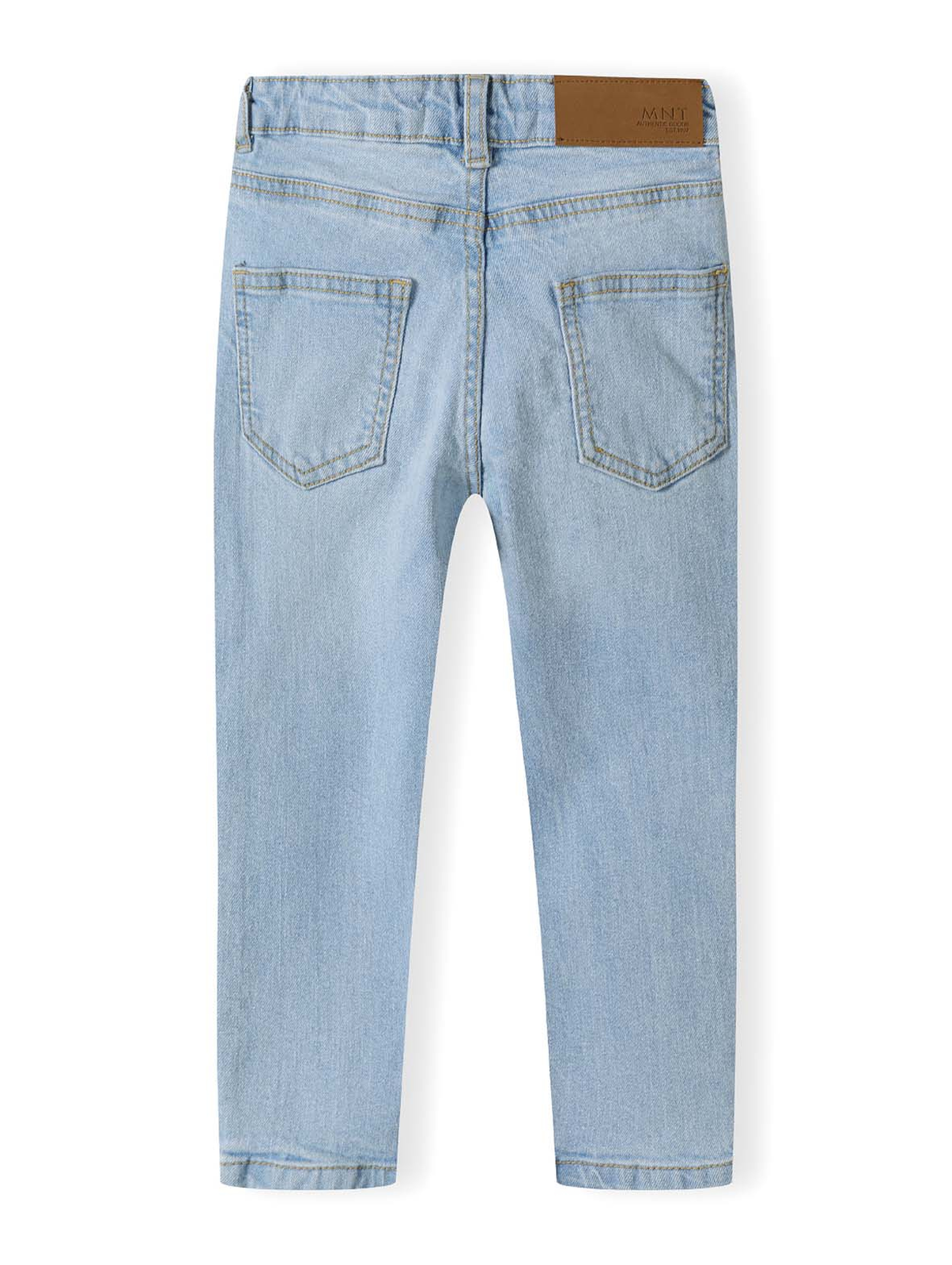 Klasyczne jasnoniebieskie spodnie jeansowe chłopięce