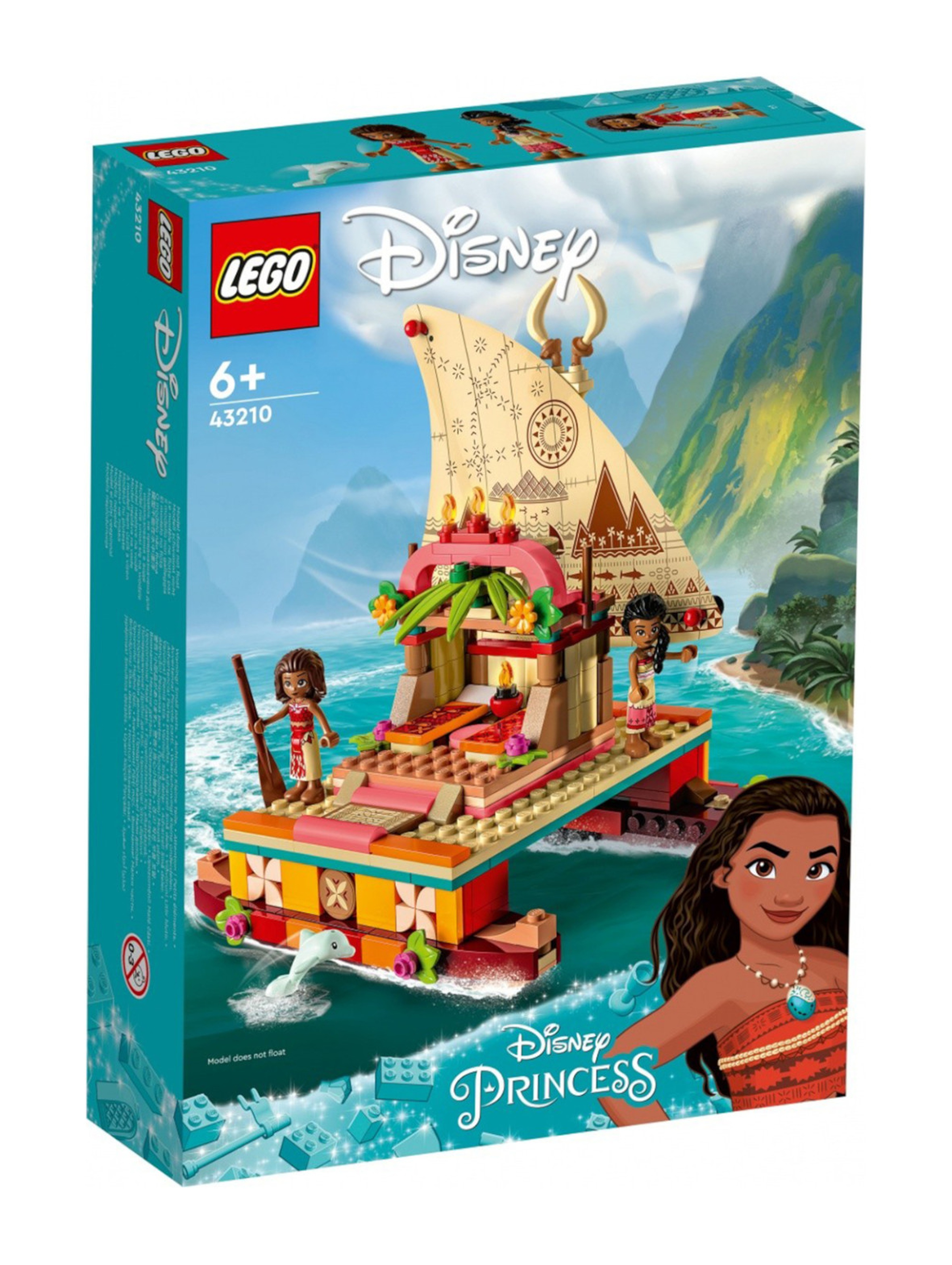 Klocki LEGO Disney Princess 43210 Katamaran Vaiany - 321 elementów, wiek 6 +
