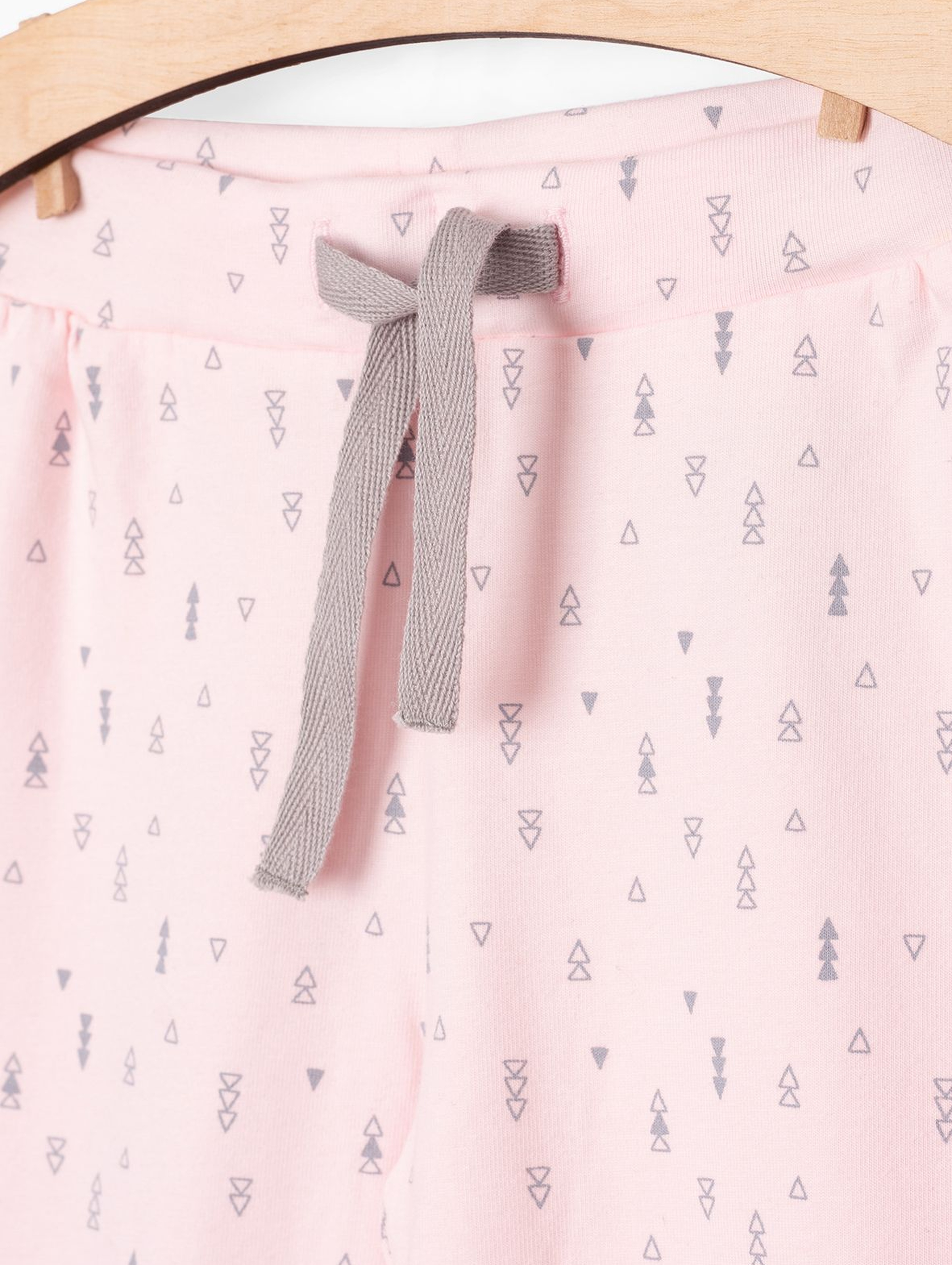 Różowe spodnie dresowe we wzorki - Organic Cotton