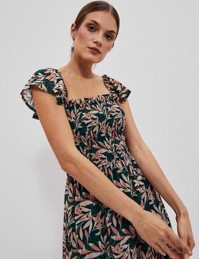 Sukienka z roślinnym wzorem