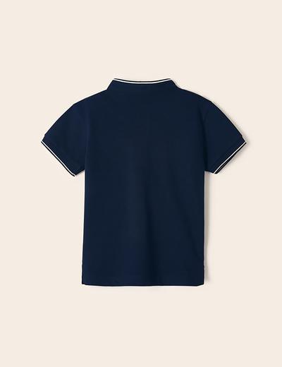 Koszulka polo z krótkim rękawem dla chłopca Mayoral - granatowa