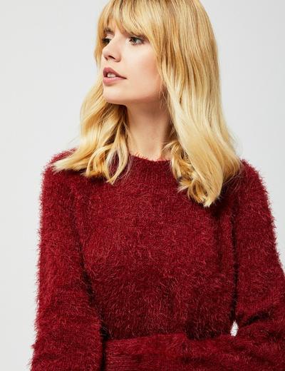 Sweter damski bordowy