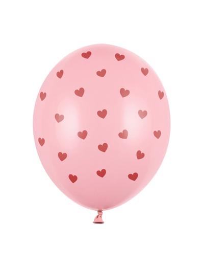 Balony 30 cm w serca - Pastel Baby Pink 50sztuk