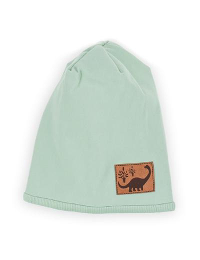Oliwkowa czapka beanie dla niemowlaka z bawełny