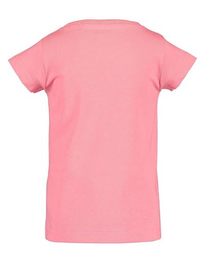Koszulka dziewczęca różowa z kolorowym nadrukiem