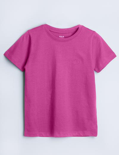 T-shirt z miękkiej dzianiny w kolorze magenta - Limited Edition