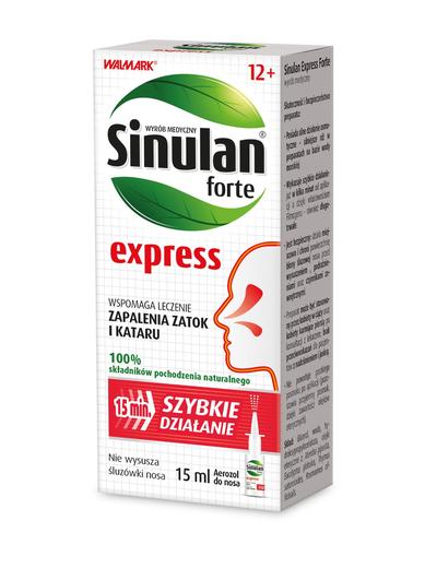 Sinulan express forte spray do nosa - zapalenie zatok i katar 15 ml wiek 12+