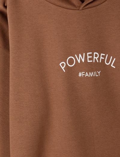 Bluza męska nierozpinana z kapturem - Powerful #Family