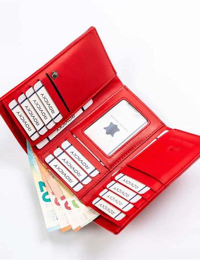 Czerwony portfel damski ze skóry naturalnej i ekologicznej - 4U Cavaldi