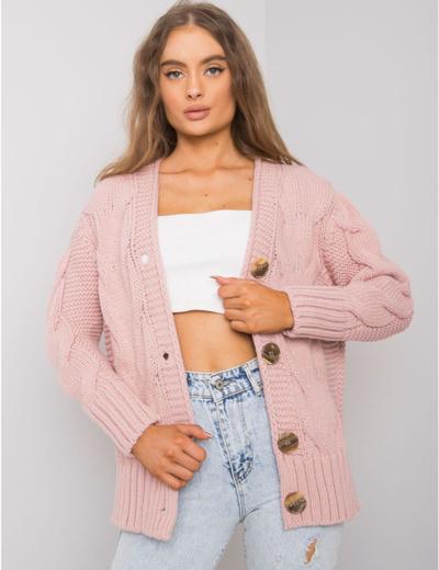Sweter ciemny różowy zapinany na guziki