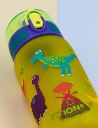 Oryginalna butelka na wodę ION8 żółta Dinozaury 0,4l