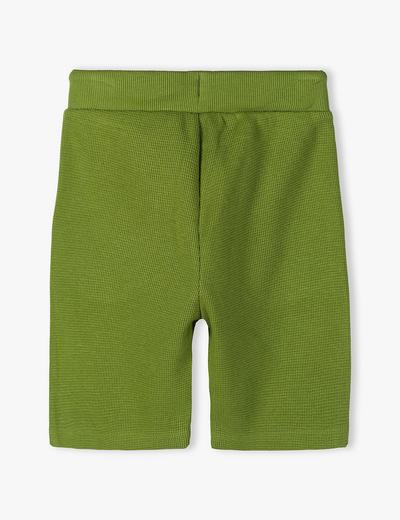 Dzianinowe szorty dla chłopca - zielone