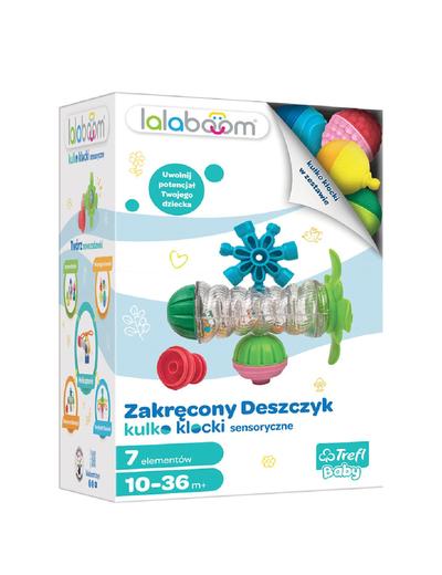 Zabawka sensoryczna - Lalaboom - Mini set - Zakręcony Deszczyk