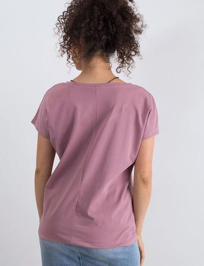 T-shirt damski ciemny różowy