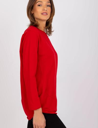 Bluzka damska dzianinowa - czerwona