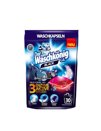 Der Waschkönig C.G. Mega Caps 3w1-kapsułki do prania - Doypack Czarny 30 szt.