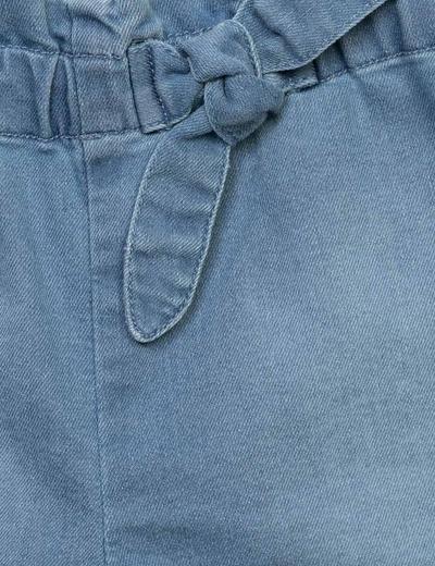 Szorty niemowlęce jeansowe z elastyczną ozdobną talią dla dziewczynki