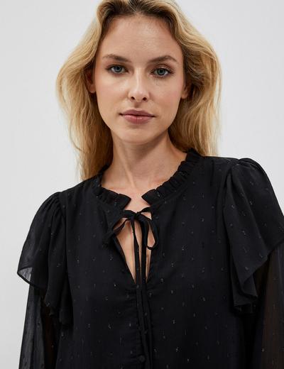 Elegancka szyfonowa bluzka damska z wiązaniem