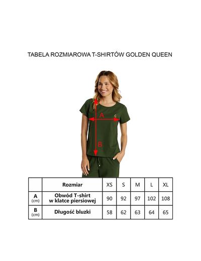 T-Shirt damski Golden Queen khaki