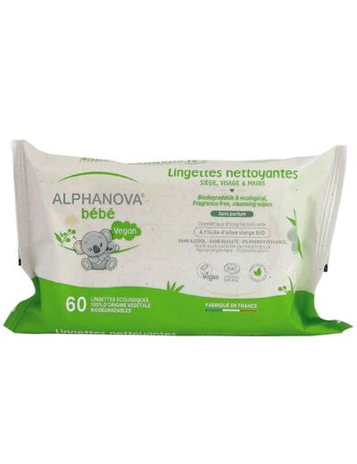 Chusteczki biodegradowalne z oliwą Alphanova 60 szt.