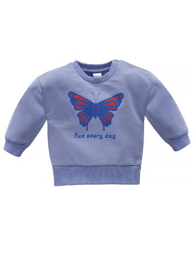 Bawełniana bluza dziewczęca Imagine lawenda z motylem