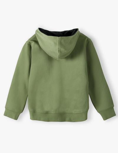 Bluza dresowa chłopięca z kapturem - zielona