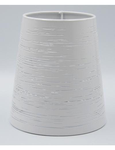 Lampa stołowa z metalowym ażurowym kloszem - biała