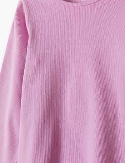 Różowa bluzka dziewczęca w prążki - długi rękaw - 5.10.15.