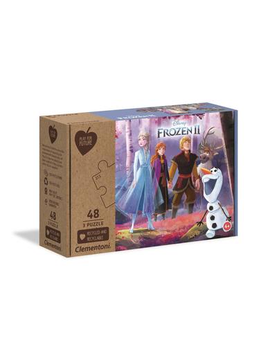 Puzzle 3 x 48 elelentów Play for future - Frozen 2