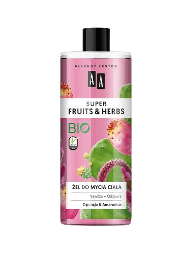 AA Super Fruits&Herbs żel do mycia ciała opuncja&amarantus 500 ml
