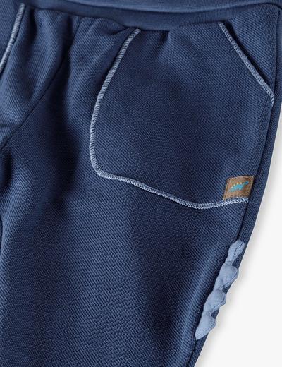 Spodnie dresowe niemowlęce ROSNĘ Z TOBĄ - niebieskie