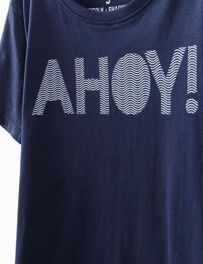 T-shirt chłopięcy w kolorze granatowym Ahoy