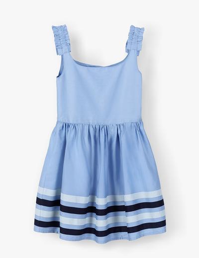Elegancka sukienka dziewczęca - niebieska