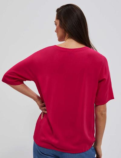 Koszula damska z wiązaniem czerwona